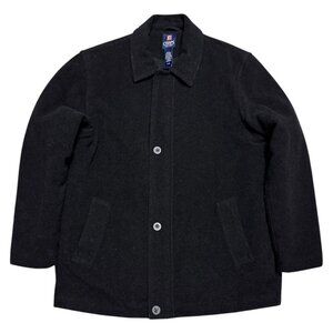 CHAPS WOOL Luxury Designer Business Casual Pea Coat Mens Large